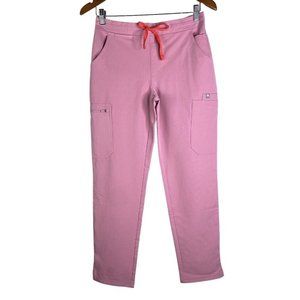 Figs Limited Edition Pink Yola Skinny Slim Straight Scrub Pants Womens Size XS/P